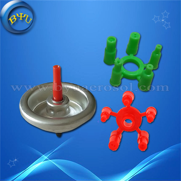 Nylon aerosol valve of lighter gas refill cans by BYU
